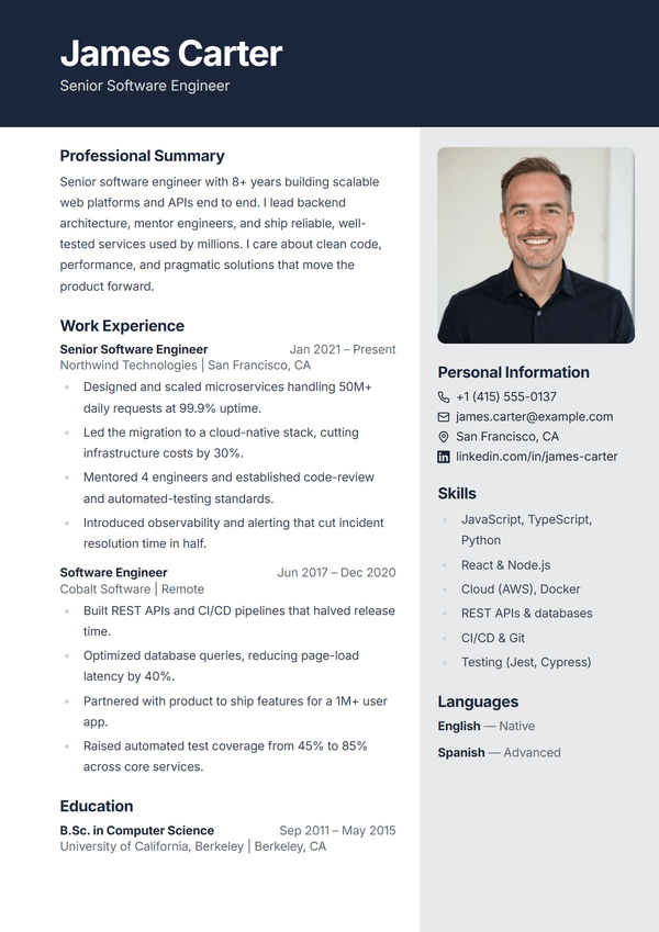Horizon — CV template