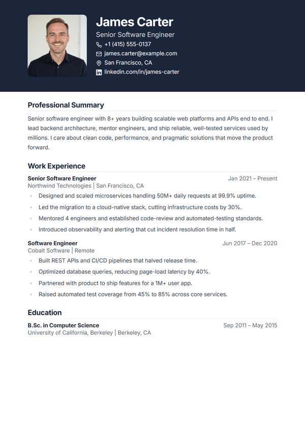 Onyx — CV template