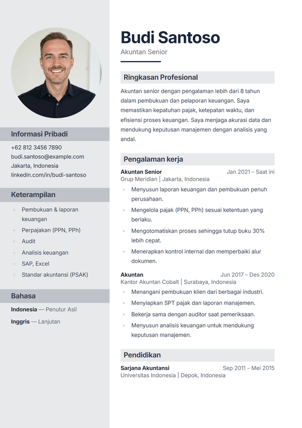 Portrait — templat CV
