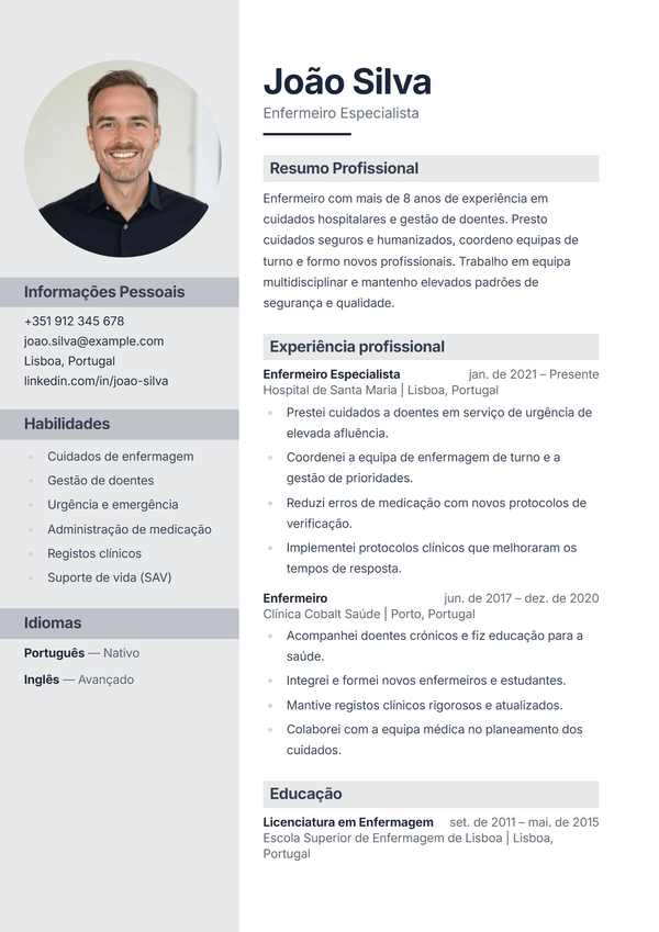 Portrait — modelo de currículo