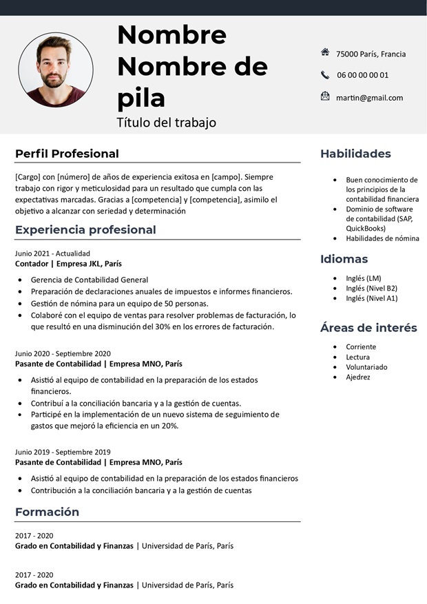 Plantilla de cv creativos gratis
