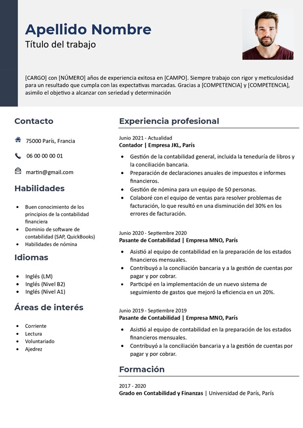 Plantilla de CV Moderna
