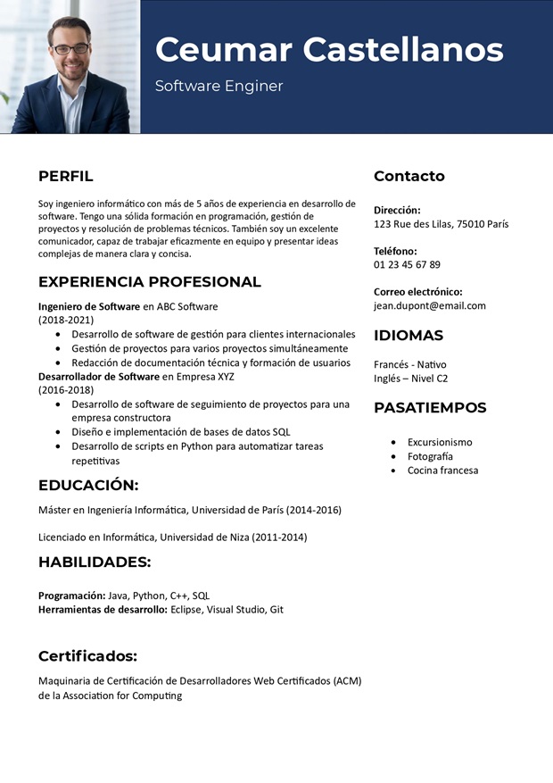 CV formato word
