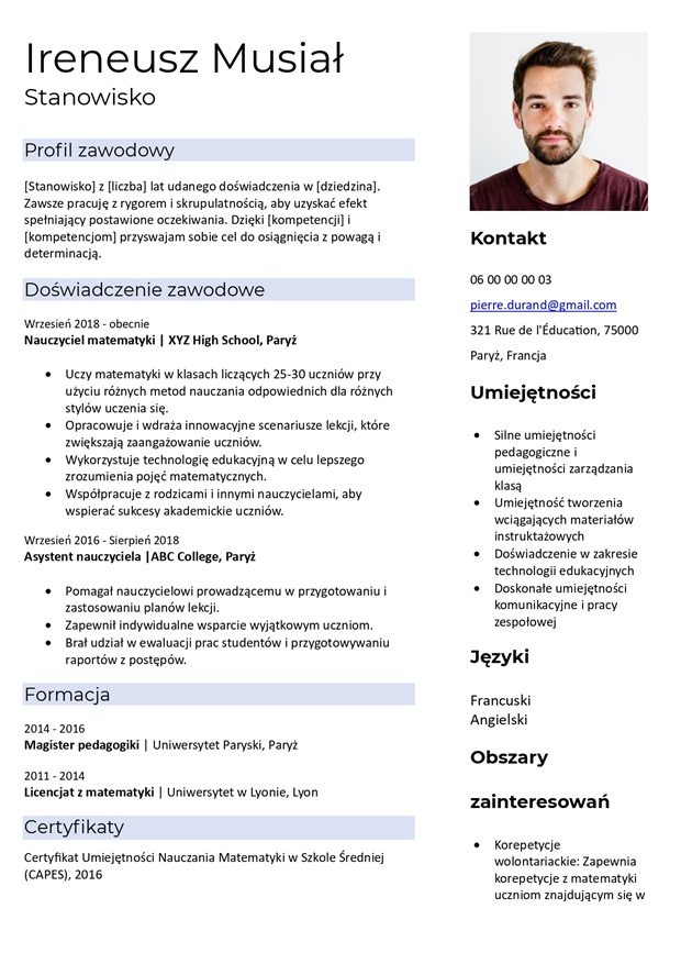 Wzór CV