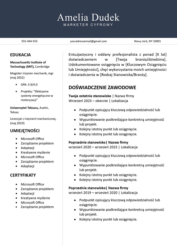 Wzór CV