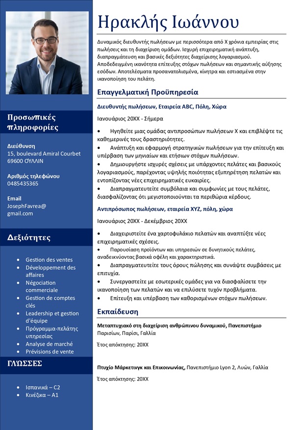 πρότυπο βιογραφικού